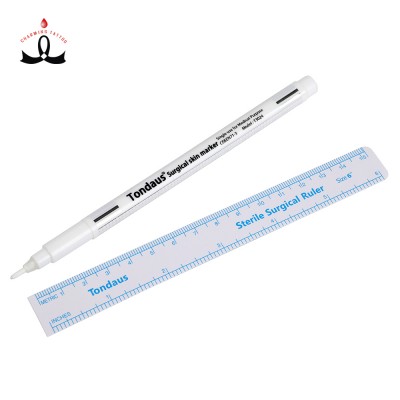 Lushcolor Waterproof White Ink Skin Marker Pen With Measure Ruler For Eyebrow Tattoo