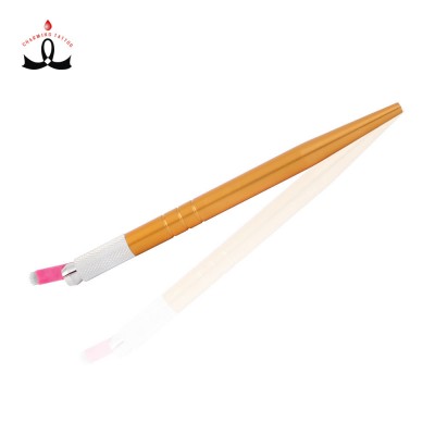 Yellow Manual Eyebrow Tattoo Pen Microblading Factory Tebori Microblading Pen for Micro Blade Eyebrow