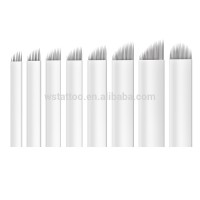 Flexible Manual Tattoo Pen Needles, Stainless Steel 3D Embroidery Microblading Blade