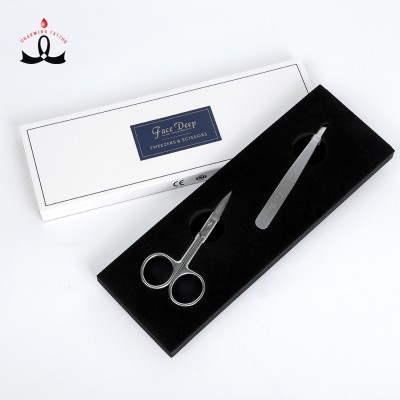 Factory Direct OEM Permanent Makeup Stainless Steel Scissors and Tweezers for Microblading Eyebrows Tattoo