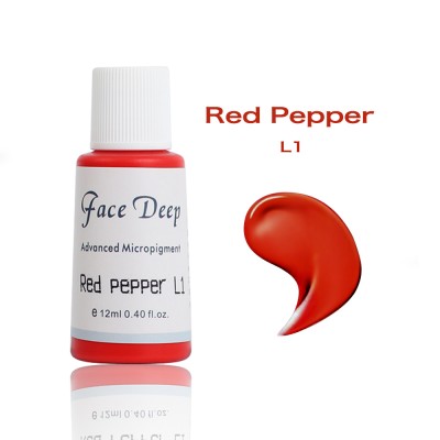 Pigment Factory Face Deep L1 Red Pepper PMU Pigment Microblading Tattoo Ink Eyebrow Tattoo Ink  with Certificate