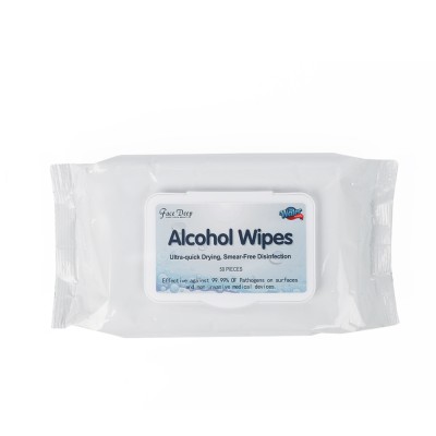 Alcohol Wipes Flushable Wipes Non-woven Fabric 75% Alcohol Wipes